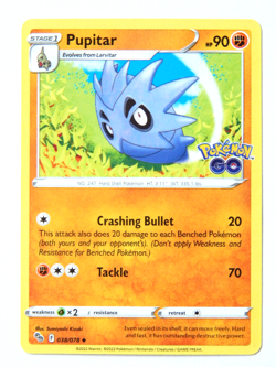 Pupitar 038/078 (NM, Pokemon Card, Pokemon Go, 2022, Fighting, Uncommon) - Image 1