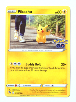 Pikachu 027/078 (NM, Pokemon Card, Pokemon Go, 2022, Lightning, Common) - Image 1