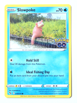 Slowpoke 019/078 (NM, Pokemon Card, Pokemon Go, 2022, Water, Common) - Image 1