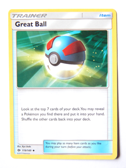 Great Ball 119/149 (NM, Pokemon Card, Sun & Moon, 2017, Item, Uncommon) - Image 1