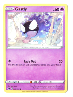 Gastly 083/202 (NM, Pokemon Card, Sword & Shield, 2020, Psychic, Common) - Image 1