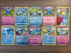 Marill Azumarill Pokemon Card Collection Lot Of 10 With Reverse Holos - Image 1