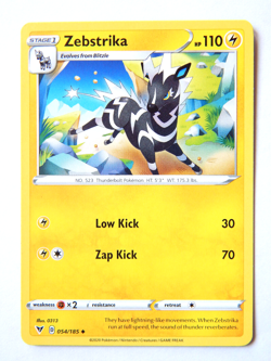 Zebstrika 054/185 (NM, Pokemon Card, Vivid Voltage, 2020, Lightning, Uncommon) - Image 1