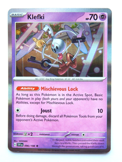 Klefki 096/198 NM Pokemon Card Scarlet & Violet SVI EN Psychic Holo Rare - Image 1
