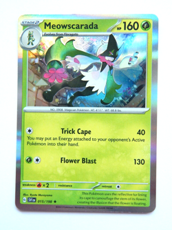 Meowscarada 015/198 NM Pokemon Card Scarlet & Violet SVI EN 2023 Grass Holo Rare - Image 1