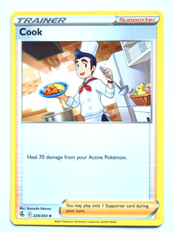 Cook 228/264 (NM, Pokemon Card, Fusion Strike, 2021, Supporter, Uncommon) - Image 1
