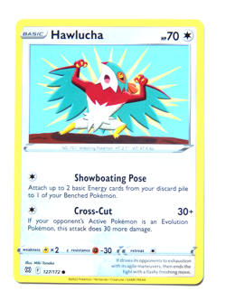 Hawlucha 127/172 (NM, Pokemon Card, Brilliant Stars, 2022, Colorless, Common) - Image 1