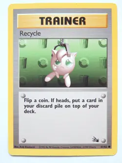 Recycle 61/62 (MP, Pokemon Card, Vintage, Fossil, 1999, Trainer, Common) - Image 1