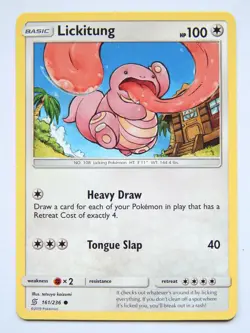 Lickitung 161/236 (NM, Pokemon Card, Unified Minds, 2019, Colorless, Common) - Image 1