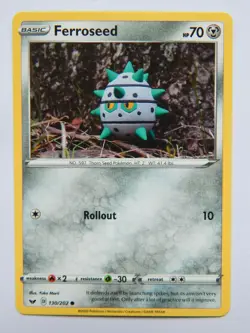 Ferroseed 130/202 (NM, Pokemon Card, Sword & Shield, 2020, Metal, Common) - Image 1