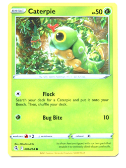 Caterpie 001/264 (NM, Pokemon Card, Fusion Strike, 2021, Grass, Common) - Image 1