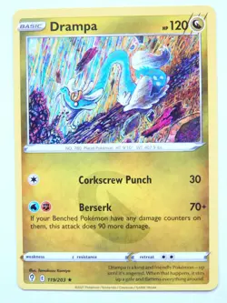 Drampa 119/203 (NM, Pokemon Card, Evolving Skies, 2021, Dragon, Rare) - Image 1