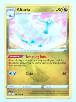 Altaria 106/203 (NM, Pokemon Card, Evolving Skies, 2021, Dragon, Rare) - Image 1