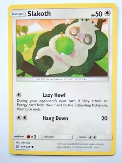 Slakoth 167/236 (NM, Pokemon Card, Unified Minds, 2019, Colorless, Common) - Image 1