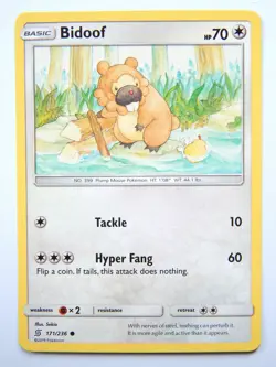 Bidoof 171/236 (NM, Pokemon Card, Unified Minds, 2019, Colorless, Common) - Image 1