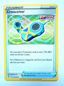 Crossceiver 231/264 NM Pokemon TCG Card Fusion Strike ENG 2021 Item Uncommon - Image 1