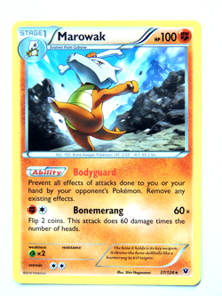 Marowak 37/124 (LP, Pokemon Card, Fates Collide, 2016, Fighting, Rare) - Image 1