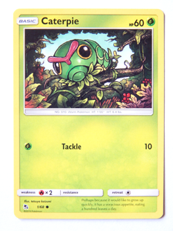 Caterpie 1/68 (NM, Pokemon Card, Hidden Fates, 2019, Grass, Common) - Image 1