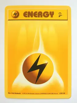Energy 128/130 (NM, Pokemon Card, Vintage, Base Set 2, 2000, Lightning, Common) - Image 1