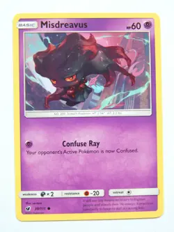 Misdreavus 39/111 (NM, Pokemon Card, Crimson Invasion, 2017, Psychic, Common) - Image 1