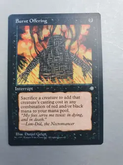 Burnt Offering, MTG Ice Age (1995) Common Black Instant NM - Image 1