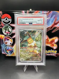 2025 POKEMON SVP PRISMATIC EVOLUTIONS ETB PROMO #173 EEVEE PSA 10 - Image 1
