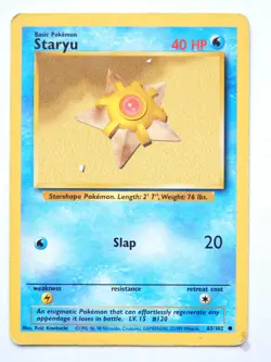 Staryu 65/102 (MP, Pokemon Card, Vintage ,Base Set, 1999, Water, Common) - Image 1