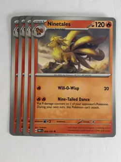 Pokemon TCG Obsidian Flames 4x Playset Ninetales 029/197 Near Mint - Image 1