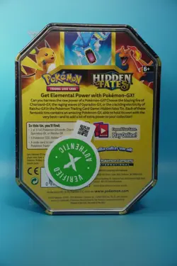 Pokemon TCG Hidden Fates Tin Charizard GX Factory Sealed 2019 Sun & Moon 820650804816 - Image 2