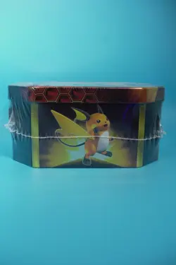 Pokemon TCG Raichu GX Hidden Fates Tin 4 Packs + Promo Factory Sealed - Image 4