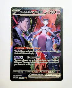 Team Rocket's Mewtwo EX 231/182 Sv10: Destined Rivals SIR - Near Mint Pokemon - Image 1
