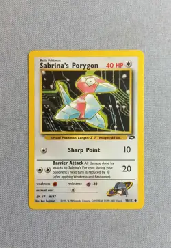 Pokemon TCG - Sabrina's Porygon - Gym Heroes Set - 98/132 - Image 1