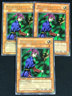 YUGIOH MAGICIAN OF FAITH PMT-P036 RARE 1ST PORTUGESE X3 (NM) - Image 1