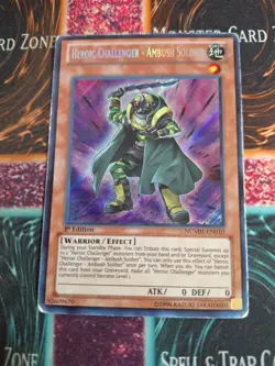 Yu-Gi-Oh! Heroic Challenger - Ambush Soldier NUMH-EN010 Secret 1st Edition HP - Image 1