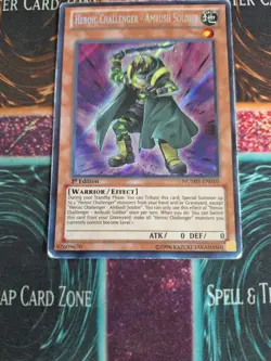Yu-Gi-Oh! Heroic Challenger - Ambush Soldier NUMH-EN010 Secret 1st Edition HP - Image 4