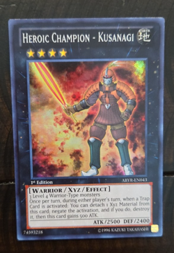 Heroic Champion - Kusanagi - Super Rare 1st Edition ABYR-EN043 - NM - YuGiOh - Image 1