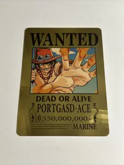 One Piece Wanted Poster Gold Card Collectible✨ - Image 1