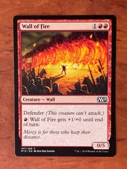 Wall of Fire MTG Magic the Gathering Card NM Near Mint M15 - Image 1