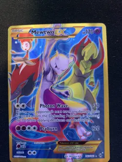 Pokemon Mewtwo-EX TCG Breakthrough Holo Card 163/162 Secret Rare NM/LP - Image 1