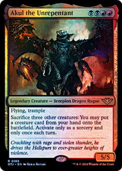 Akul the Unrepentant 189 Outlaws of Thunder Junction Foil MTG Rare - Image 1