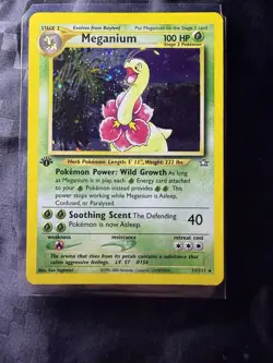 2000 Pokemon Neo Genesis 1st Edition Meganium Holo #11/111 - LP - Image 1
