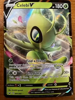 Pokemon TCG SWSH Sword & Shield Ultra Rare 001/202 Celebi V NM - Image 1