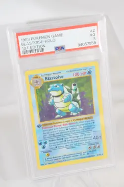 1999 POKEMON BASE SET 1ST EDITION #2 BLASTOISE-HOLO PSA 3 - Image 1
