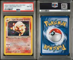 PSA 8 Light Arcanine 12/105 1st Edition Pokemon Neo Destiny Holo Modern Cert - Image 3