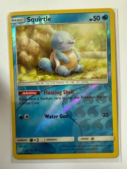 Pokemon - Squirtle 22/181 Reverse Holo Sun & Moon Team Up LP - Image 1