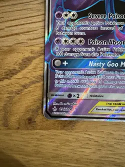 Pokemon Muk & Alolan Muk GX 196/214 Unbroken Bonds Tag Full Art & Japanese NM+ - Image 5
