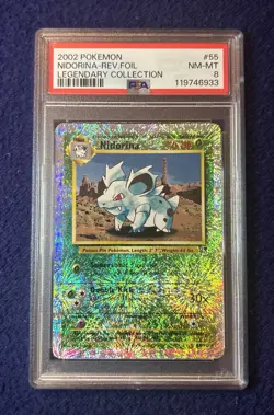Pokemon Nidorina Legendary Collection Reverse Holo #55 PSA 8 Vintage - Image 1
