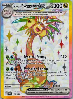 2024 Pokemon Alolan Exeggutor ex Ultra Rare SV08: Surging Sparks 225/191 NM - Image 1