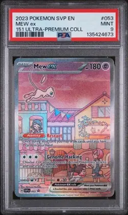 2023 POKEMON SVP EN-SV BLACK STAR PROMO 151 ULTRA-PREM COLL #053 MEW EX PSA 9 - Image 1
