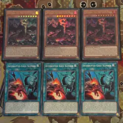 3 x Dogoran, The Mad Flame Kaiju Ultra BLC1-EN033/Interrupted Slumber 103 YuGiOh - Image 1